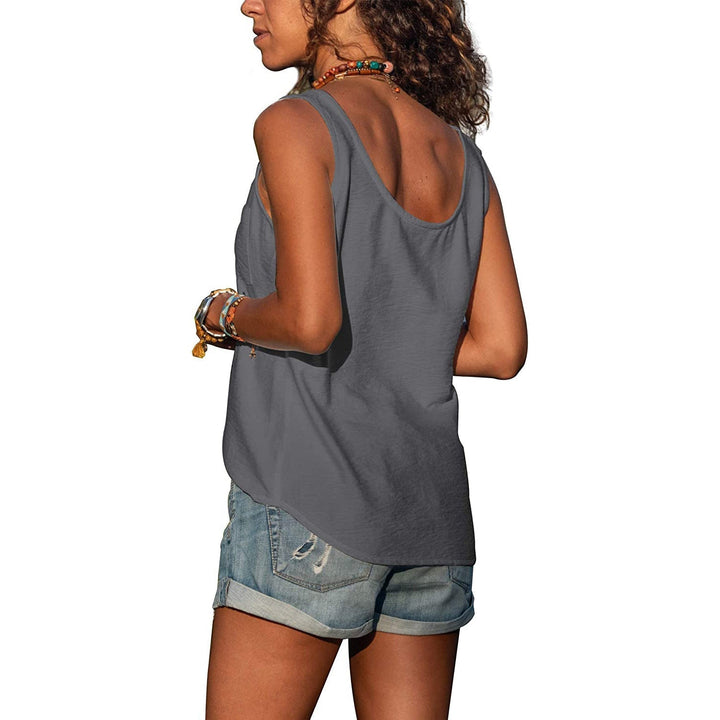 Ibiza-stijl damestop, perfect voor zomerse dagen. Chique festivaloutfit.