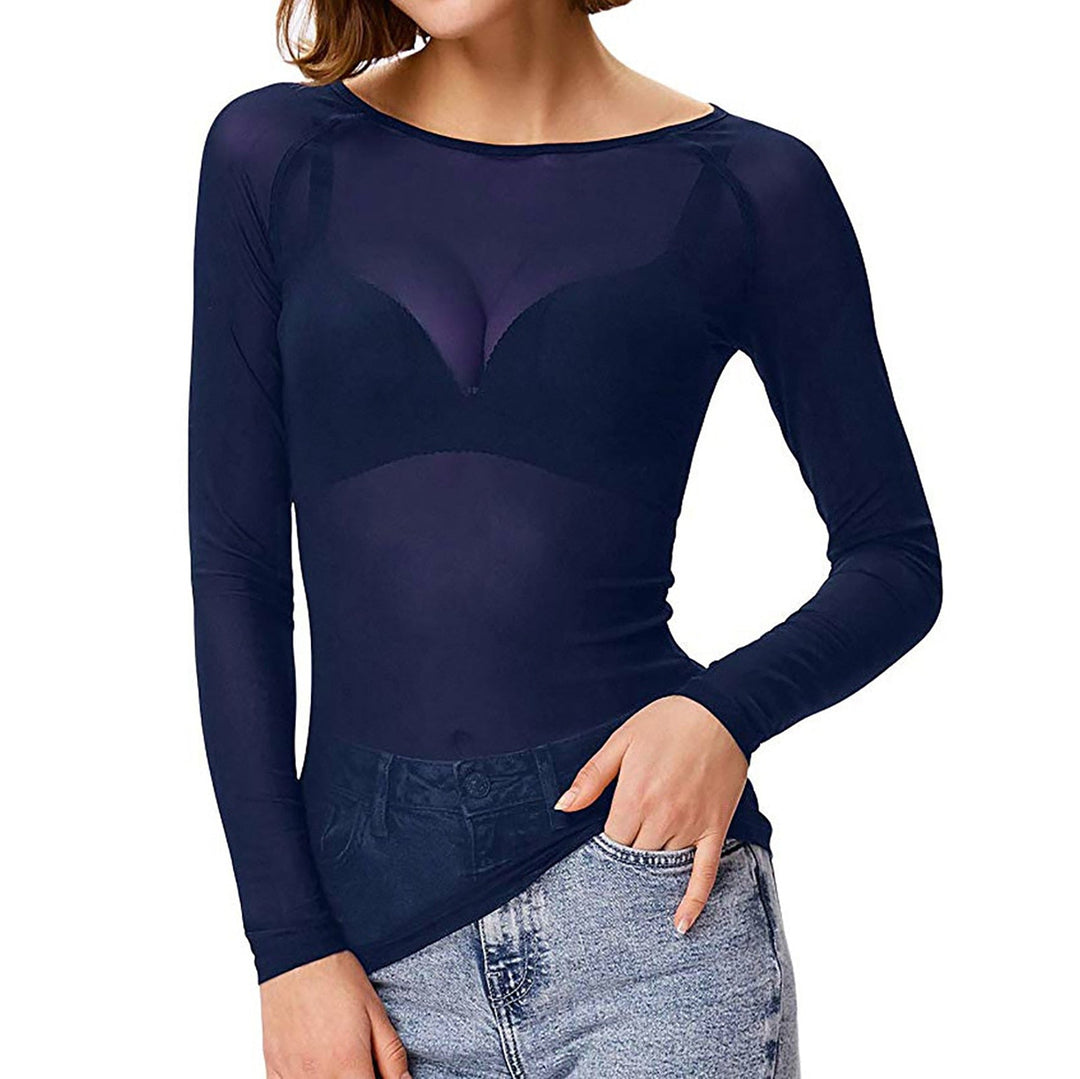 Moderne dames top met lange mouwen, ideaal voor zowel casual als chique gelaagde looks.