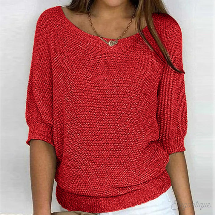 Comfortabele dames pullover met ronde hals voor stijlvolle warmte, ideaal voor casual kleding.