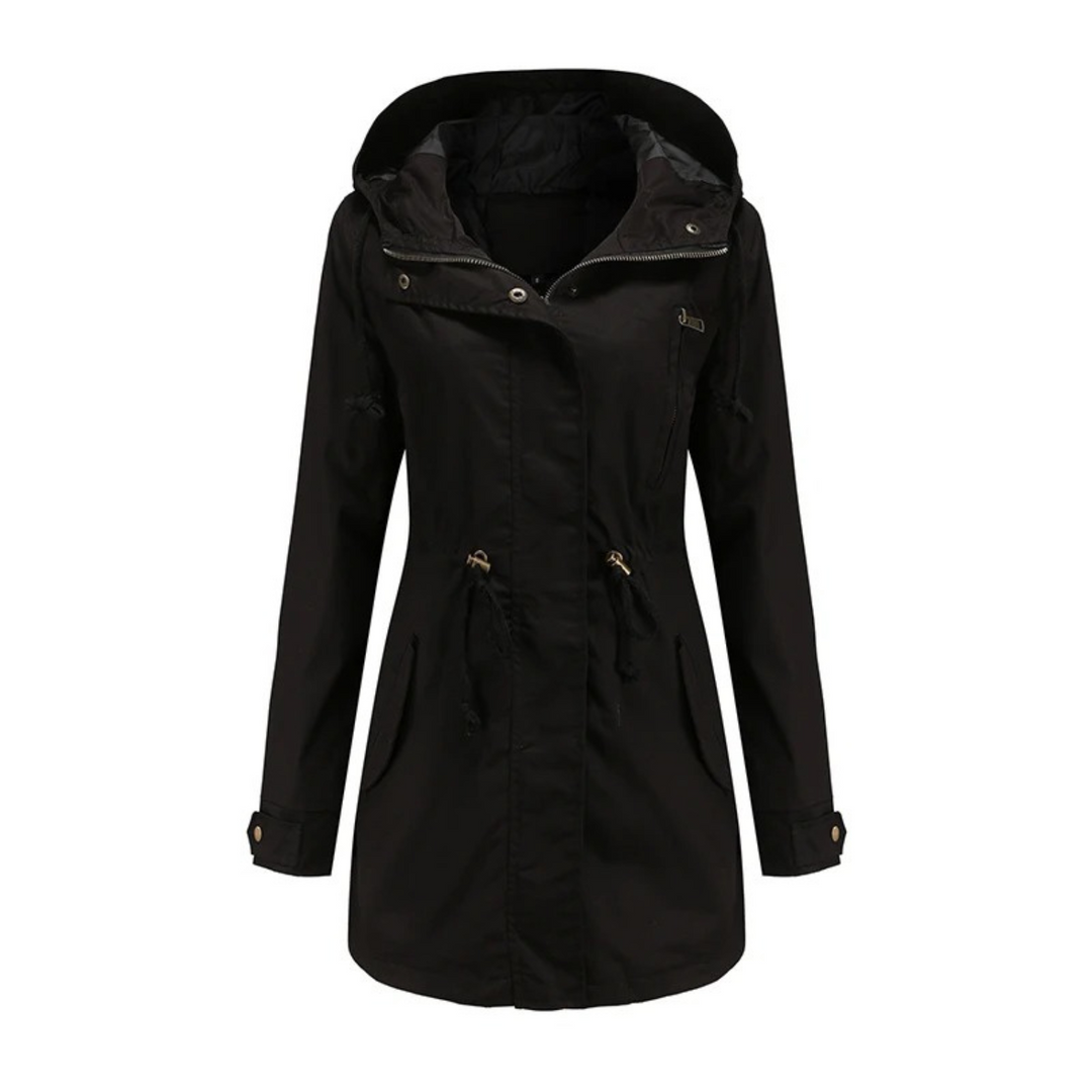 Modieuze casual dames windjack met capuchon, elegant design en comfortabel voor dagelijks gebruik in de stad.