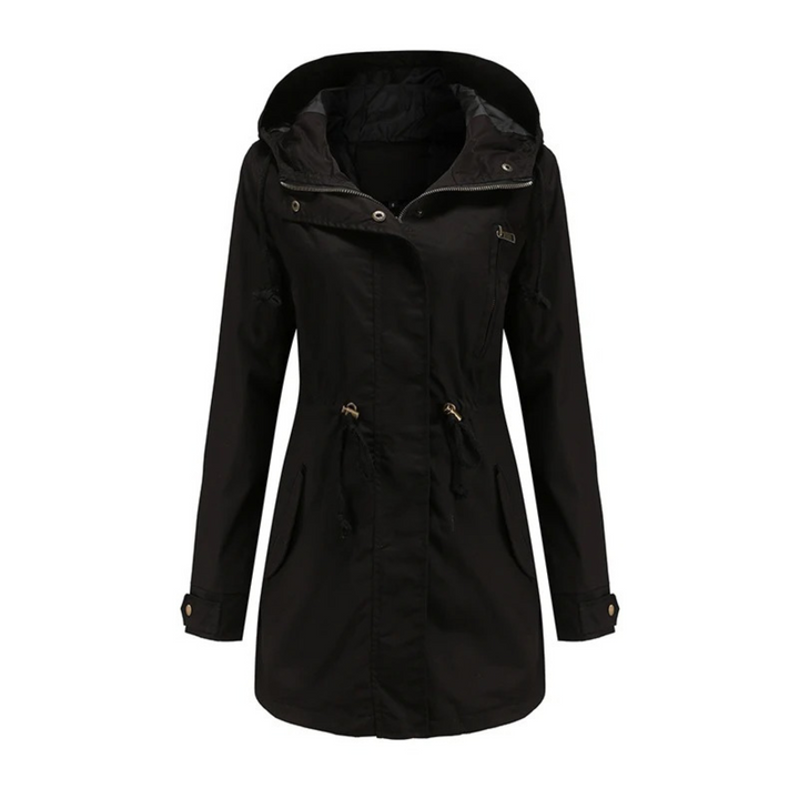 Modieuze casual dames windjack met capuchon, elegant design en comfortabel voor dagelijks gebruik in de stad.