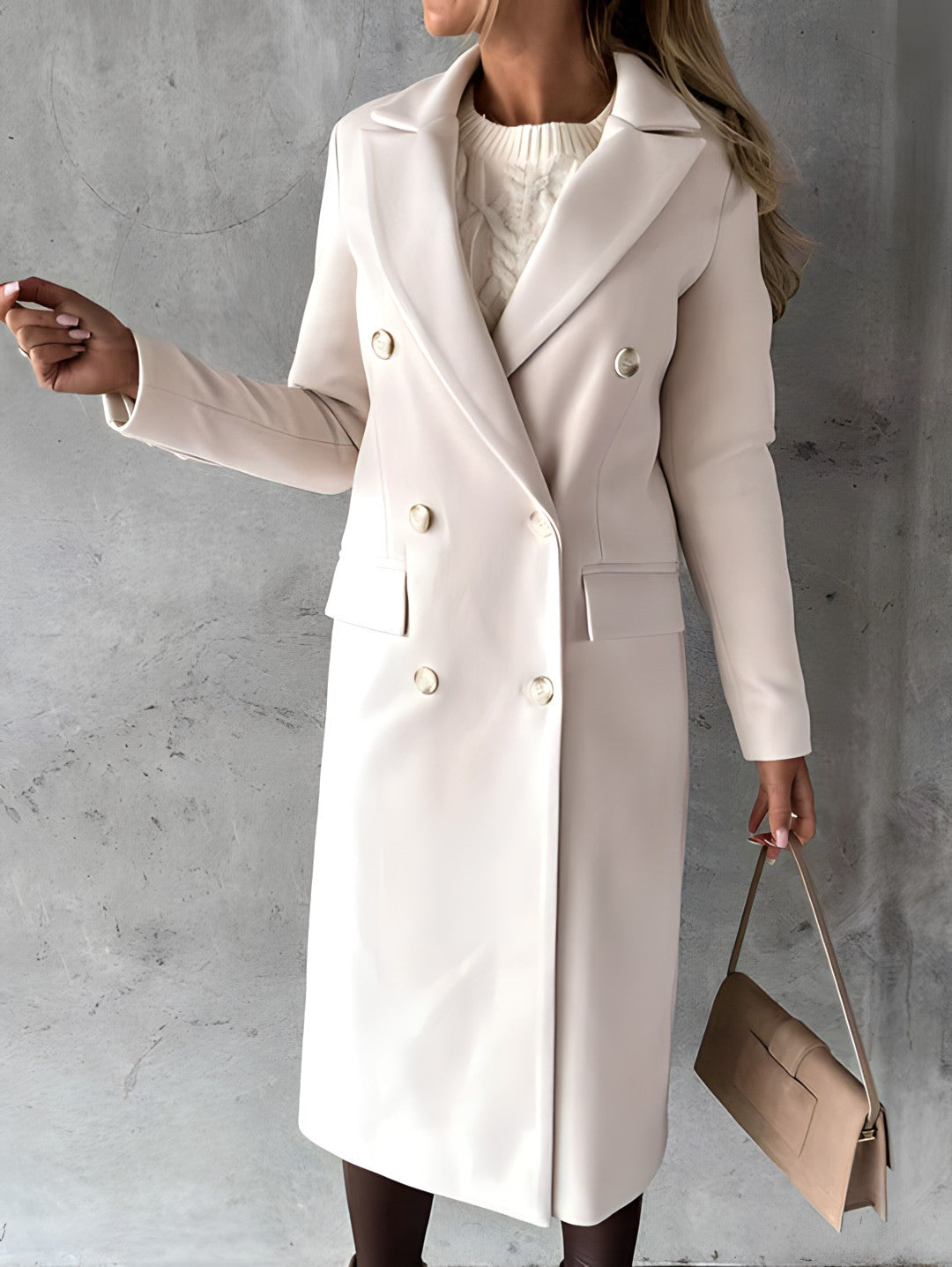 Chique dames winterjas in een klassiek design, voor een modieuze en warme winterlook.