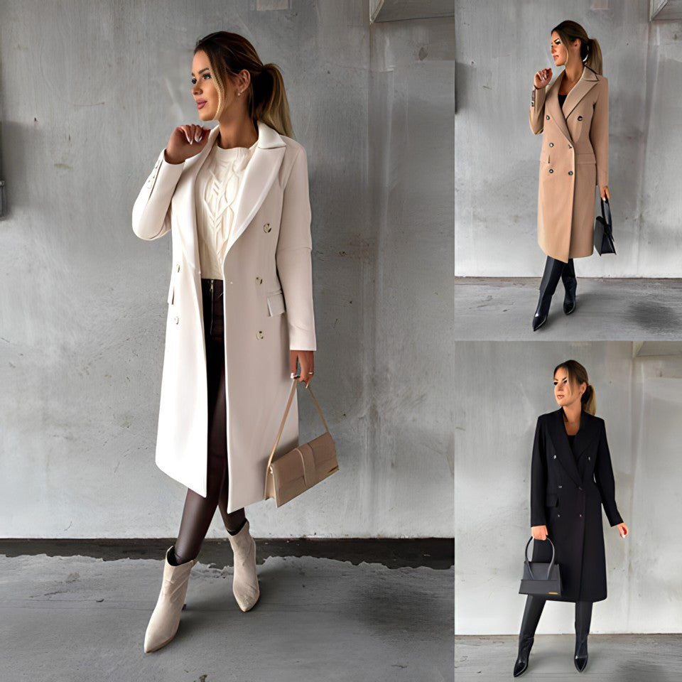 Modieuze dames winterjas, essentiële bovenkleding die stijl en warmte combineert.
