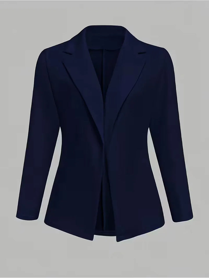 Smart casual damesblazer met lange mouwen, geschikt voor diverse settings.