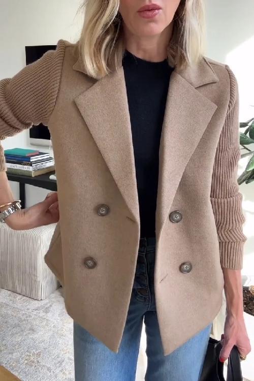 Elegante double breasted dames blazer met reverskraag voor een klassieke en veelzijdige voorjaarslook.