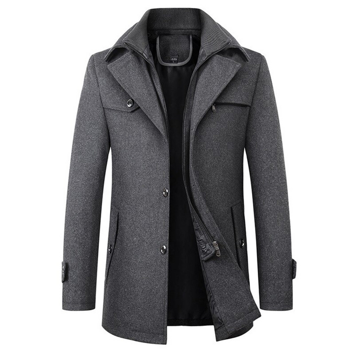 Chique heren wintermantel, elegant en veelzijdig. Modieuze jas voor de stijlvolle man.