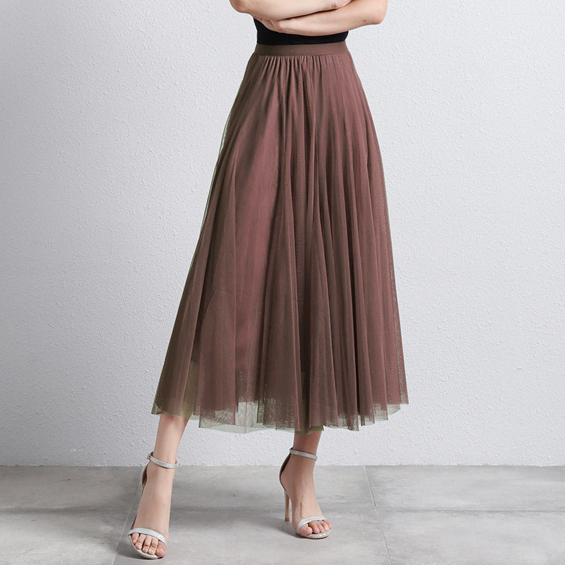 Levendige veelkleurige gelaagde maxi rok dames, A-lijn pasvorm. Voegt kleur en stijl toe aan je outfit.