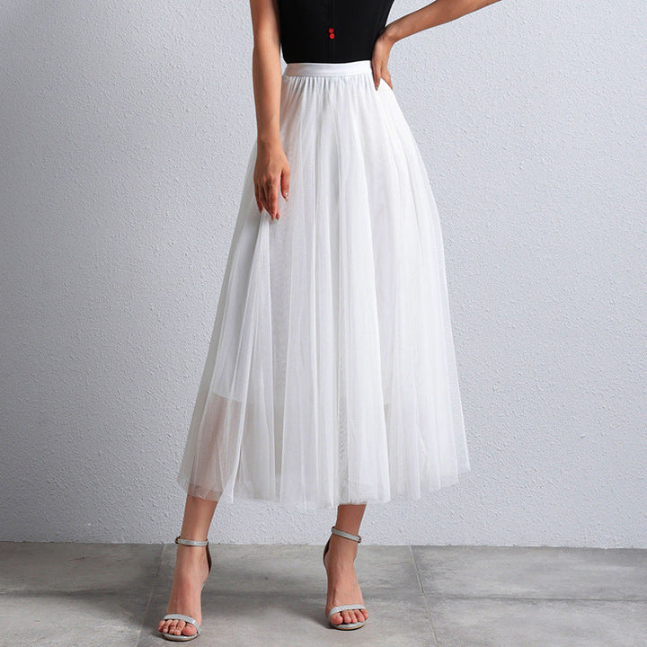 Comfortabele lange dames rok, gelaagde maxi met elastische taille. Een must-have voor je lente garderobe.