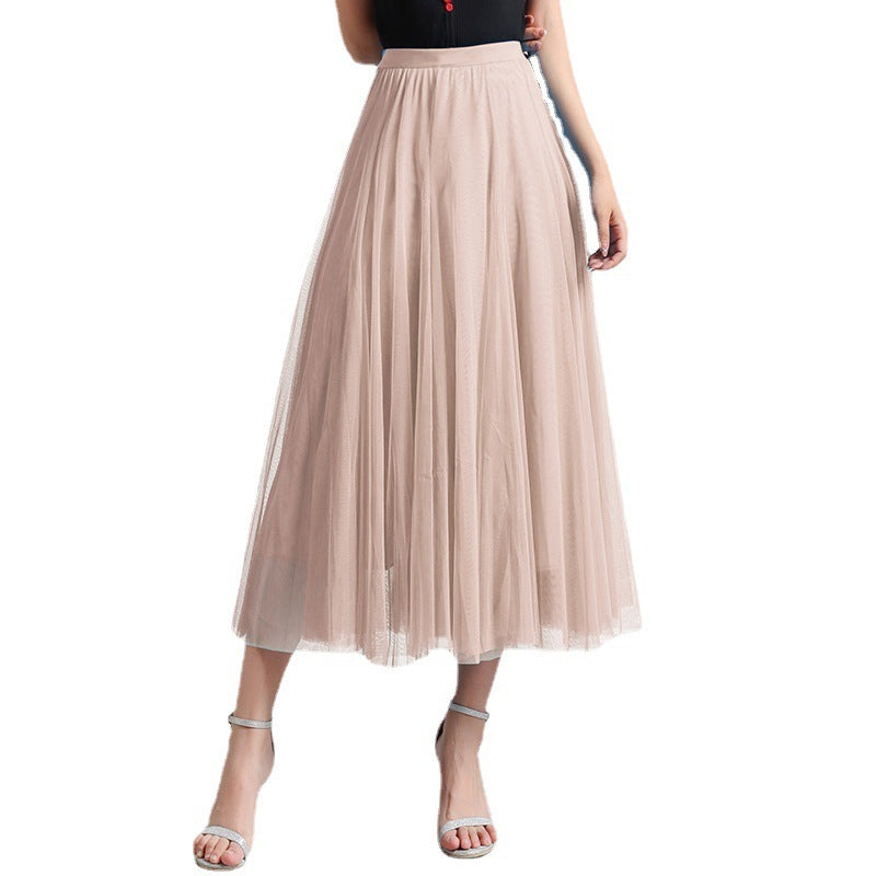 Veelkleurige feestrok voor dames, gelaagde A-lijn maxi rok. Ideaal voor elegante gelegenheden.