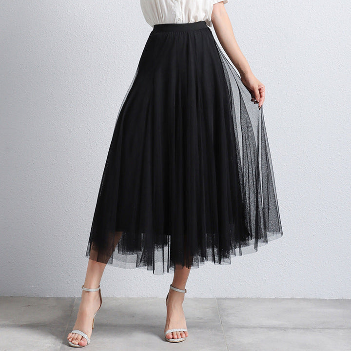 Trendy lente maxi rok dames, veelkleurig gelaagd A-lijn model. Perfect voor een modieuze look.