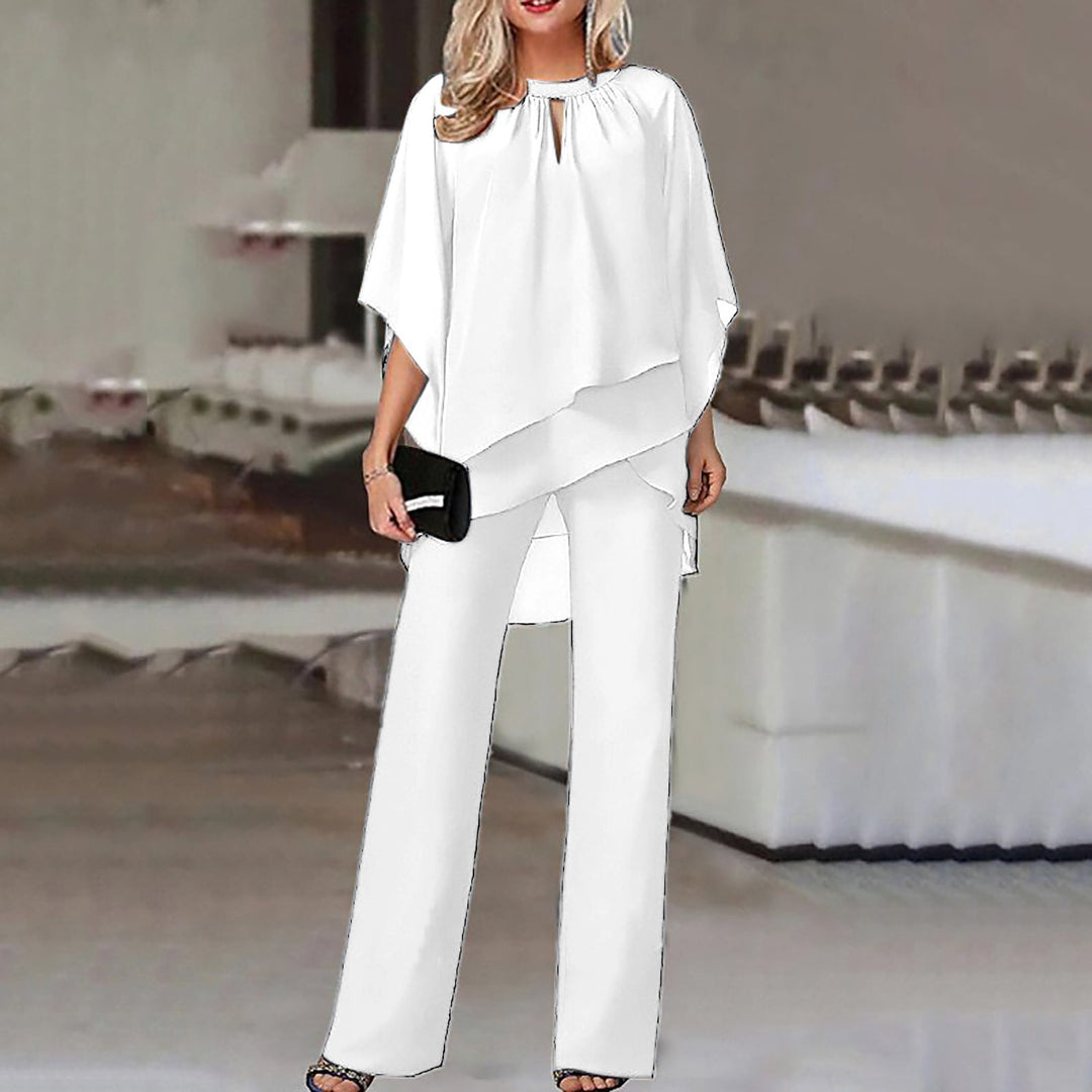Trendy glanzende dames co-ord set, comfortabel en elegant voor feestjes, avondjes uit en speciale evenementen.