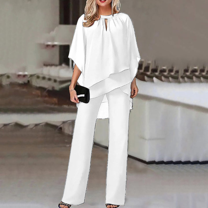 Trendy glanzende dames co-ord set, comfortabel en elegant voor feestjes, avondjes uit en speciale evenementen.