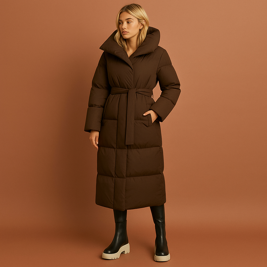 Casual chique lange dames winterjas met elegante pasvorm. Ideaal voor herfst/winter. Verkrijgbaar in zwart, beige, bruin.