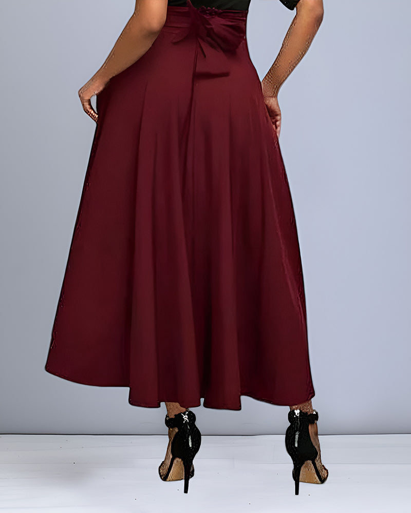 Veelzijdige modieuze dames lange rok met hoge taille, ideaal voor zowel casual als elegante formele outfits.