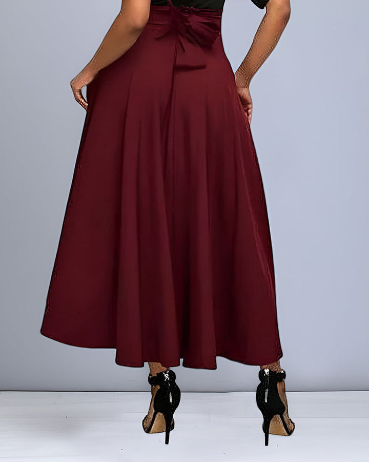 Veelzijdige modieuze dames lange rok met hoge taille, ideaal voor zowel casual als elegante formele outfits.