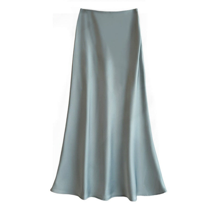 Stijlvolle midi rok voor dames met een vloeiende snit en subtiele glans. Elegante en tijdloze toevoeging aan je garderobe.
