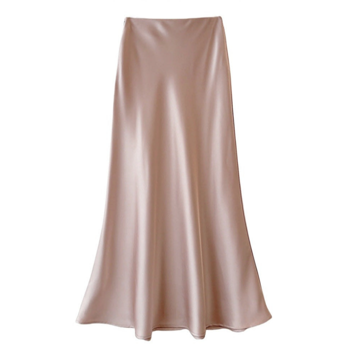 Veelzijdige elegante midi rok dames, met vloeiende pasvorm en subtiele glans. Comfortabel voor een stijlvolle look.