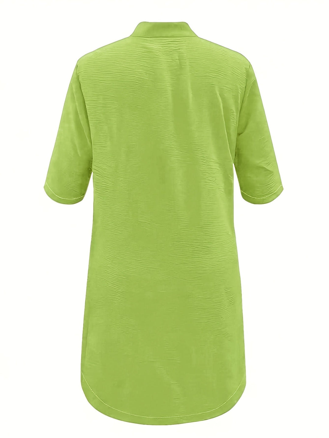 Elegante midi jurk met knoopsluiting in effen kleur