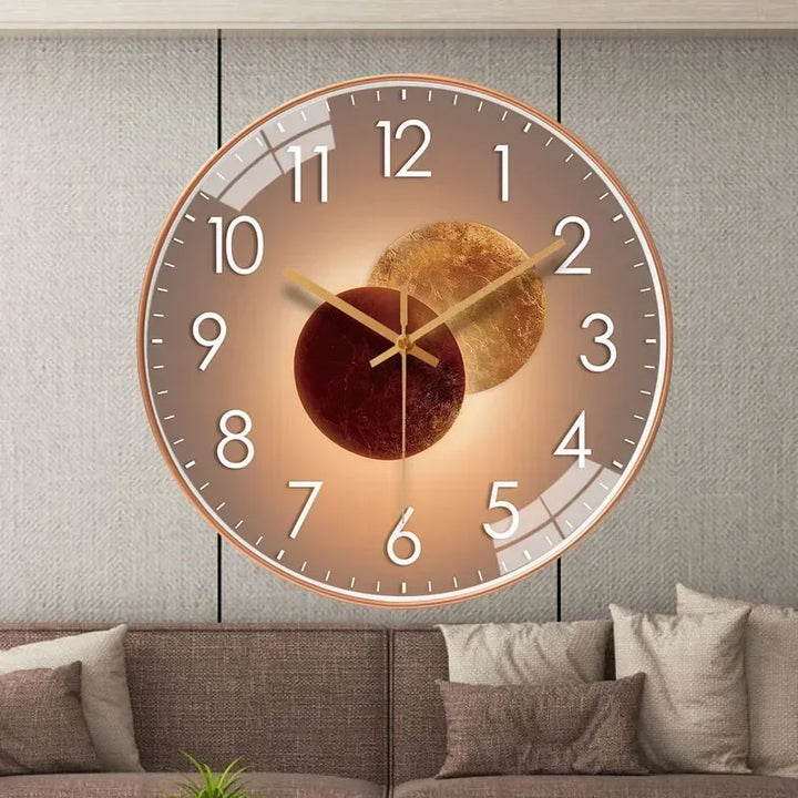 Elegante minimalistische wandklok, stille quartz beweging, 30 cm diameter, klassiek-modern ontwerp, decoratief voor elk interieur