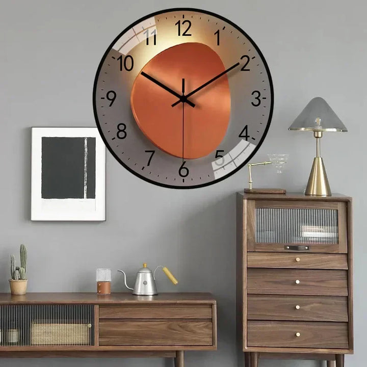 Elegante minimalistische wandklok, stille quartz beweging, 30 cm diameter, klassiek-modern ontwerp, decoratief voor elk interieur