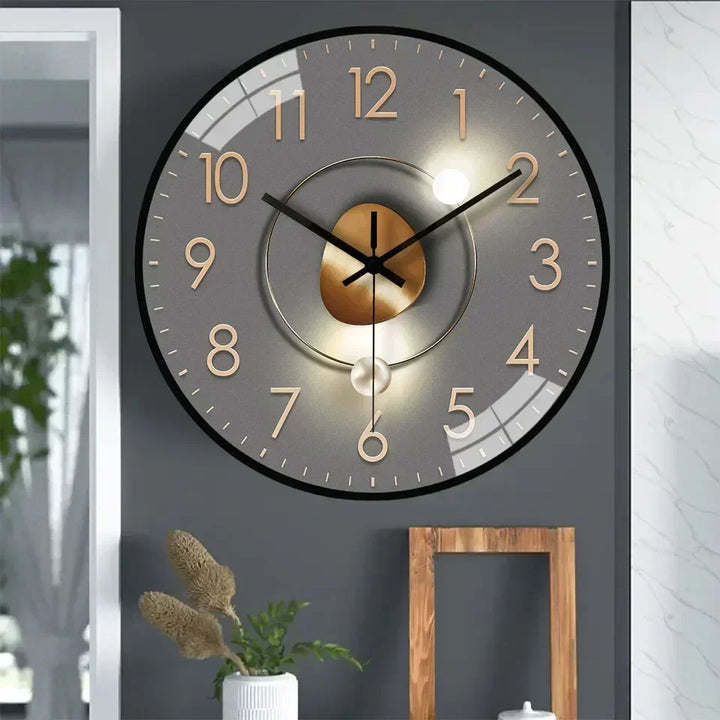 Elegante minimalistische wandklok, stille quartz beweging, 30 cm diameter, klassiek-modern ontwerp, decoratief voor elk interieur