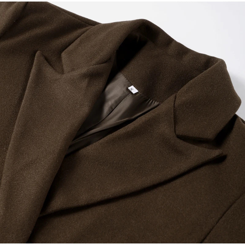 "Elegante Noëlle oversized jas voor dames, lichtgewicht en trendy voor lente, double-breasted, met split voor comfort."