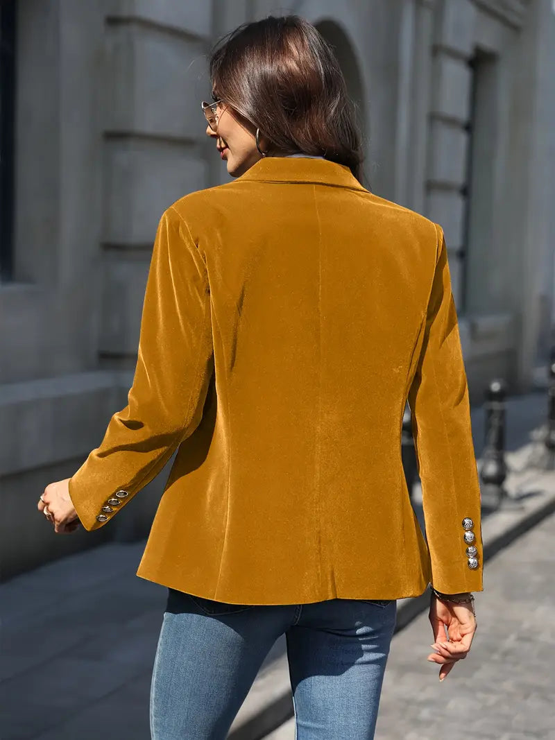 "Elegante retro dames blazer met klassieke snit, getailleerde pasvorm en stijlvolle details voor veelzijdige outfits."