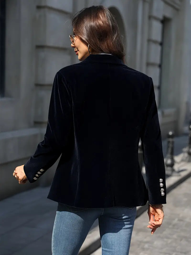 "Elegante retro dames blazer met klassieke snit, getailleerde pasvorm en stijlvolle details voor veelzijdige outfits."