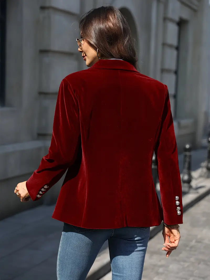 "Elegante retro dames blazer met klassieke snit, getailleerde pasvorm en stijlvolle details voor veelzijdige outfits."