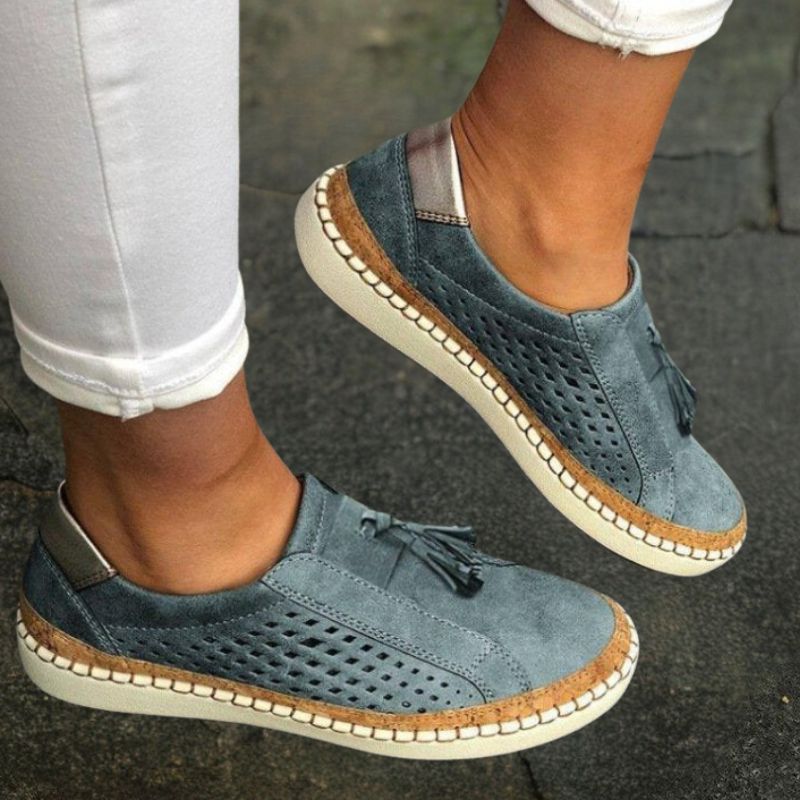 "Elegante zomerse damesschoenen Sonia met orthopedisch ontwerp in diverse kleuren zoals blauw en rood voor dagelijks comfort.