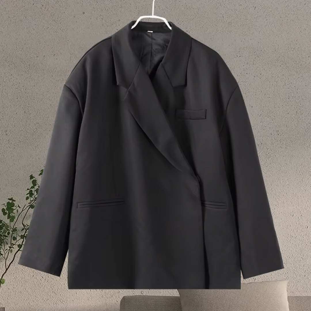 Moderne oversized dames blazer met tijdloze elegantie. Verkrijgbaar in zwart, grijs en beige voor diverse fashion statements.