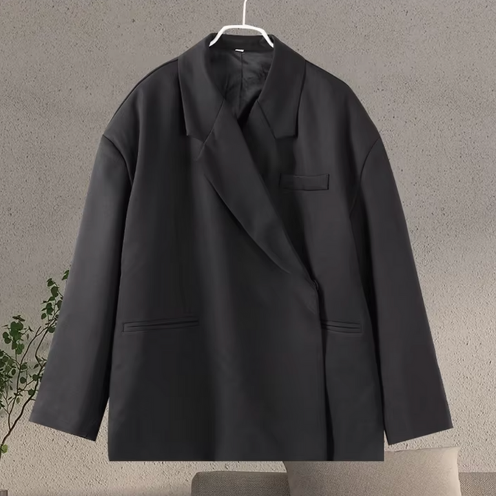 Moderne oversized dames blazer met tijdloze elegantie. Verkrijgbaar in zwart, grijs en beige voor diverse fashion statements.