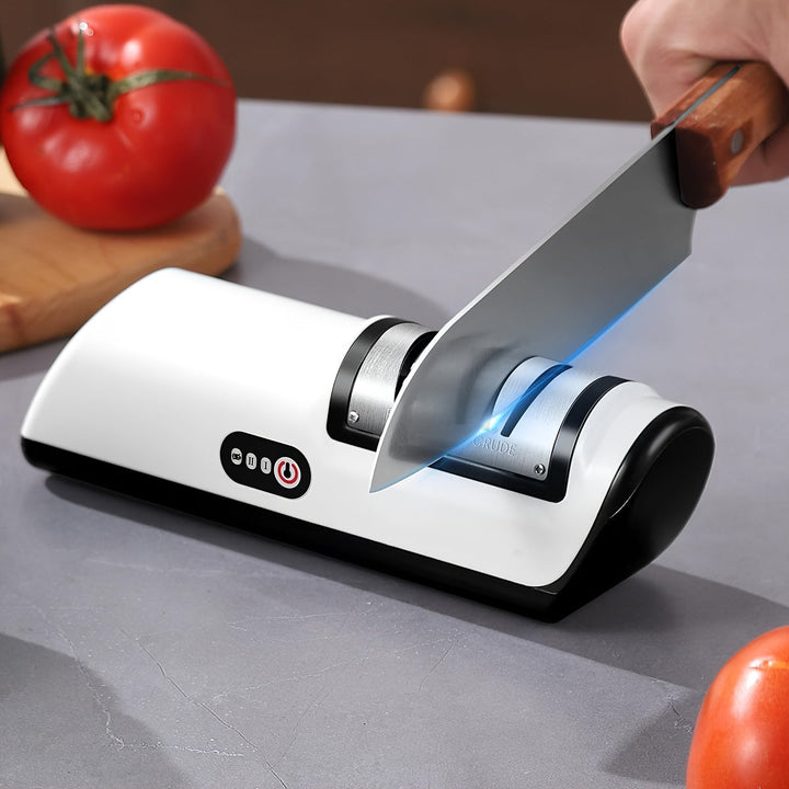 Elektrische messenslijper voor de keuken, USB oplaadbaar. Zorgt voor ultieme scherpte van messen.