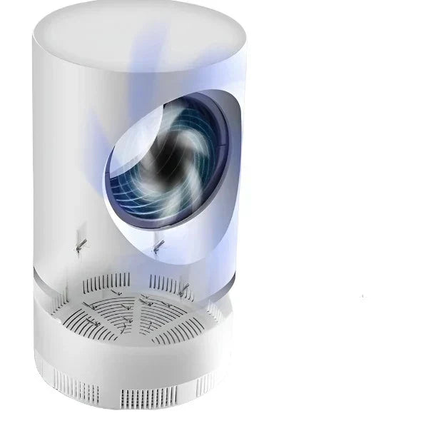 "Elektrische muggenlamp met LED en anti-ontsnappingsbox, stijlvolle zwarte behuizing, ideaal voor insectenbestrijding thuis."