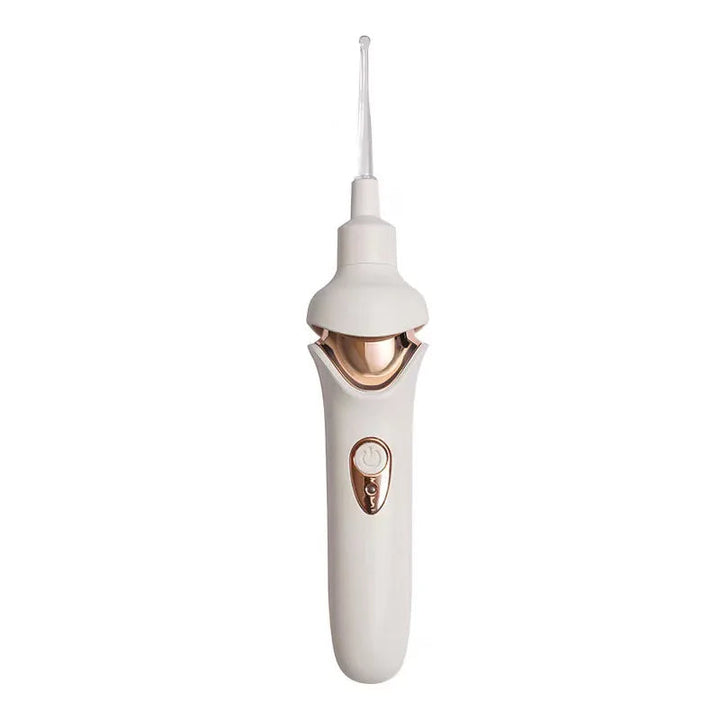 "Elektrische oorreiniger, USB-oplaadbaar, met zachte siliconen opzetstukken voor pijnloze oorhygiëne, compact en draadloos."