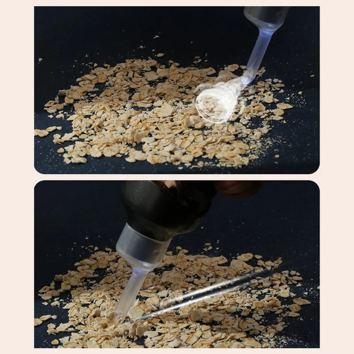 "Elektrische oorreiniger, USB-oplaadbaar, met zachte siliconen opzetstukken voor pijnloze oorhygiëne, compact en draadloos."