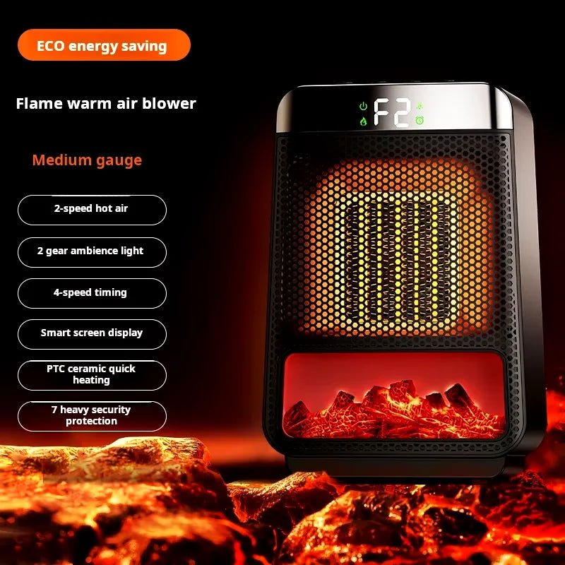 Compacte elektrische kachel met thermostaat; snel warm in elke ruimte. Energiezuinig en veilig in gebruik.