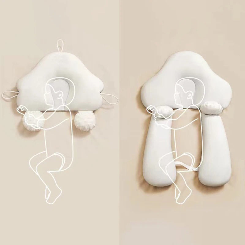 Ergonomisch anti-reflux baby slaapkussen voor pasgeborenen, zacht en ondersteunend.