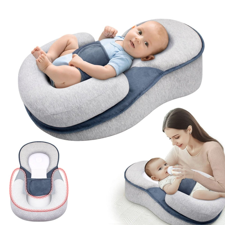 Zacht en veilig babyslaapkussen van katoen, voor geborgen rust en een diepe babyslaap.