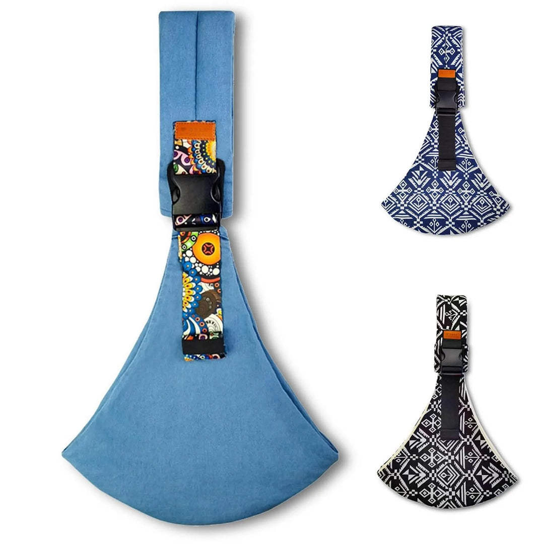 "Ergonomische baby draagzak in zwart met aanpasbare banden, ademend materiaal voor comfortabel dragen van je kind."