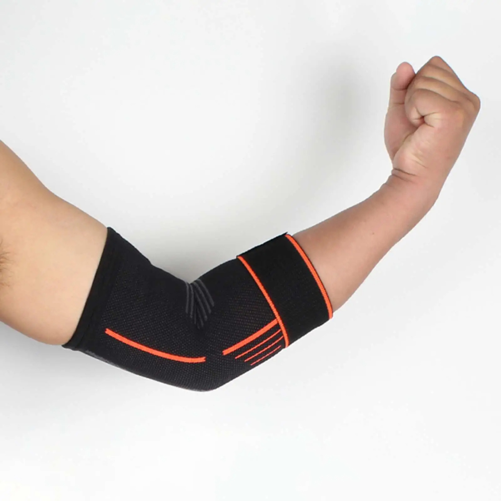 Ergonomische elleboogbrace met compressie, biedt pijnverlichting en stabiliteit. Ideaal voor sport en dagelijks gebruik.