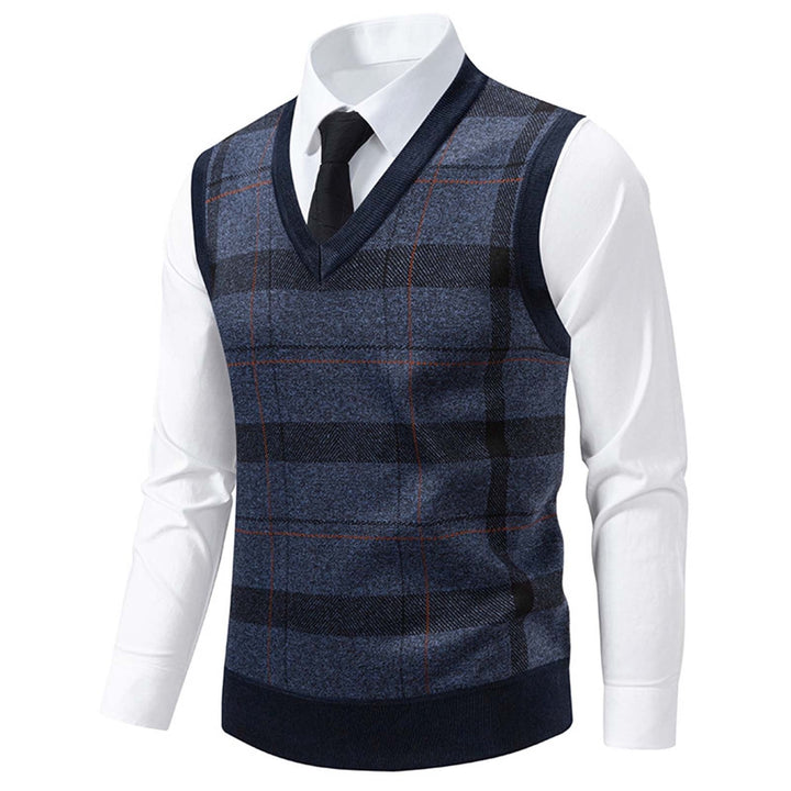 Mannen Mouwloos Vest met V-hals – Stijlvol voor Werk & Casual