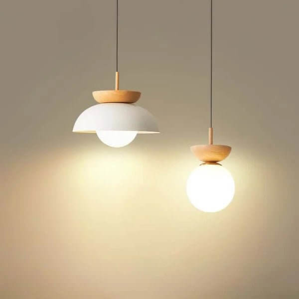 Scandinavische Hanglamp - Houtdesign