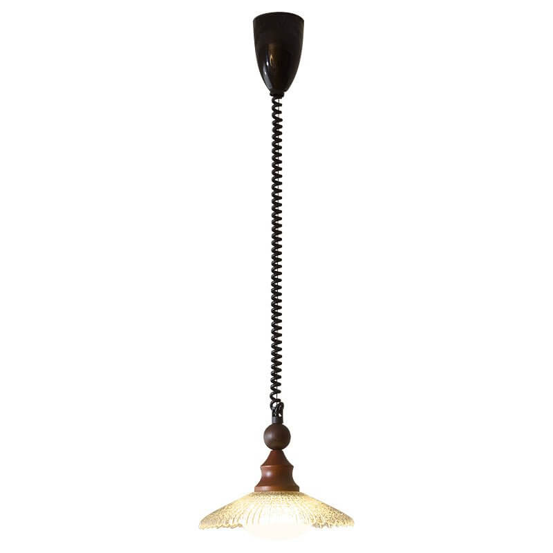 Hanglamp met houten accenten