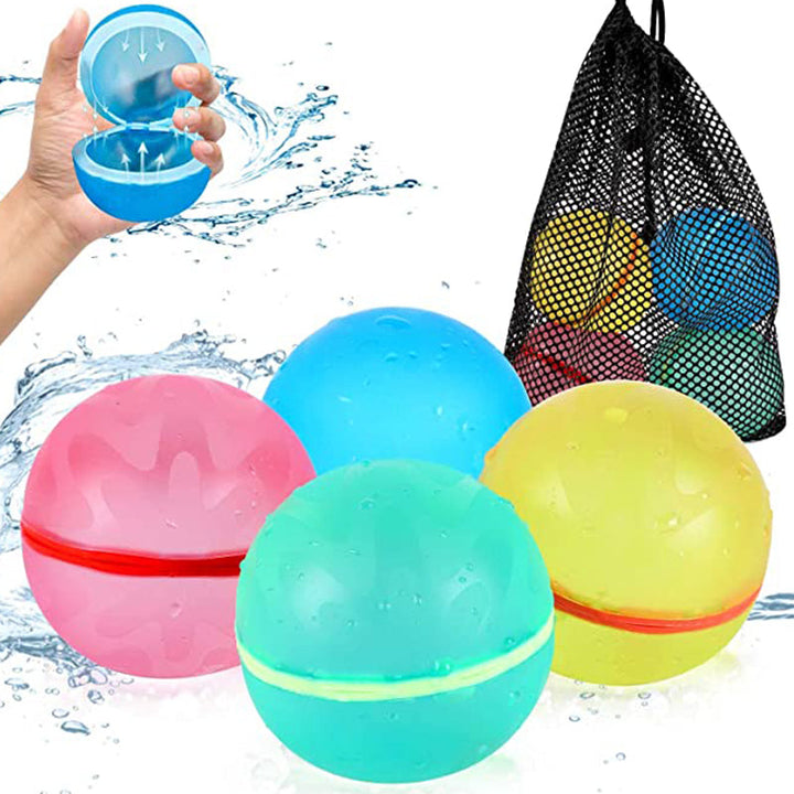 Felgekleurde herbruikbare waterballonnen voor eindeloos zomerplezier, ideaal voor kinderen en milieuvriendelijk speelgoed.