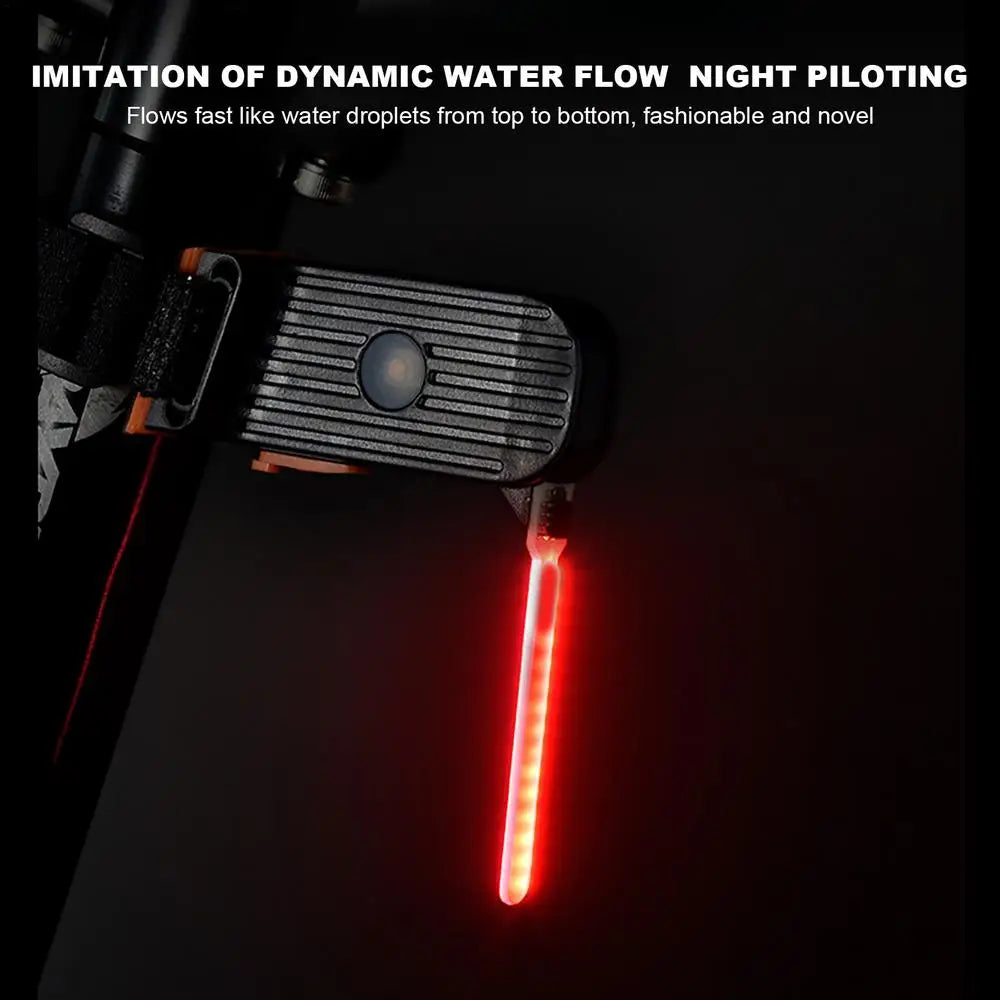 Detailopname van compact fietsachterlicht met USB-poort, heldere LED-verlichting voor fietsveiligheid.