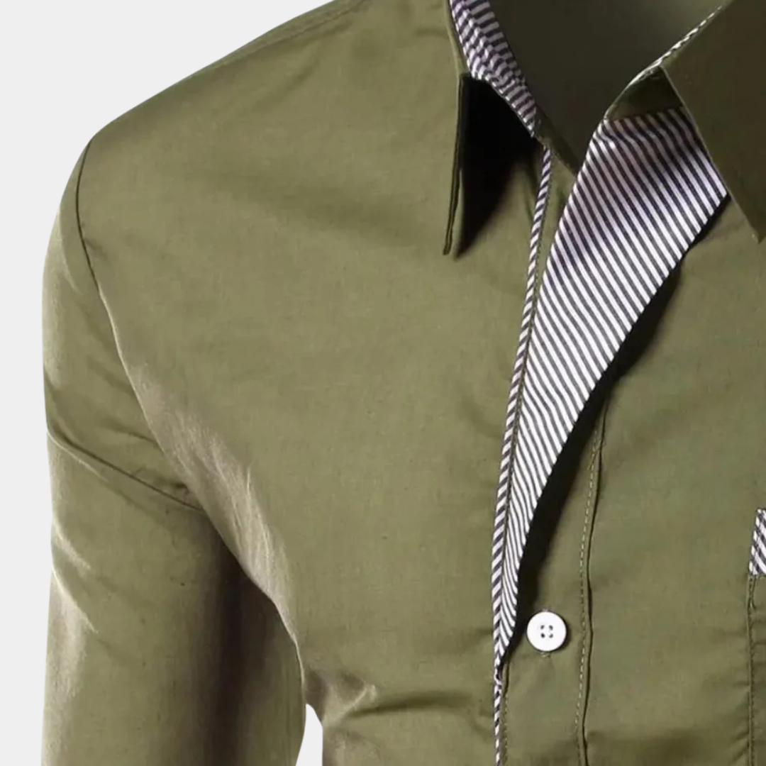 "Finn overhemd heren strak aangesloten, ademende stof, klassiek design, veelzijdig voor formele en informele gelegenheden"