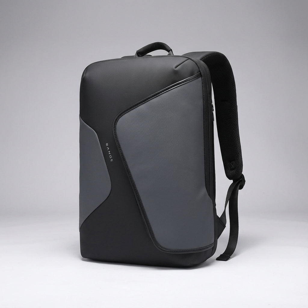 Stijlvolle waterdichte laptop rugzak (FluxPack) met geïntegreerde USB-oplaadpoort voor forensen.