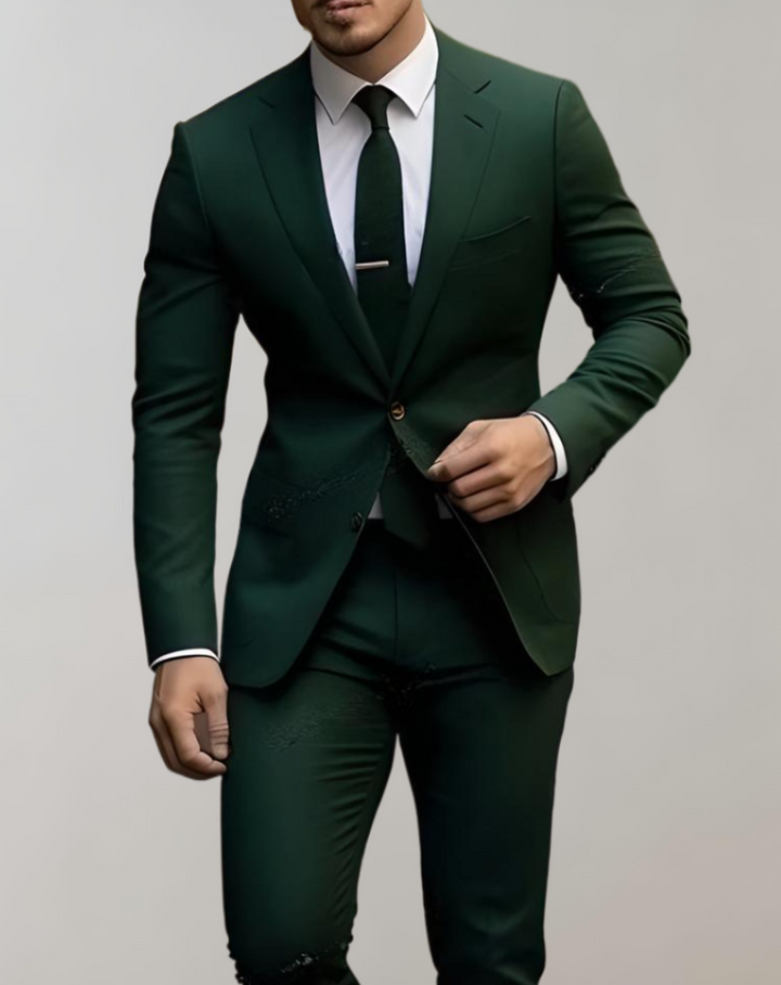 Heren 2-delig pak met colbert en pantalon, ideaal voor een professionele zakelijke look of feestkleding.