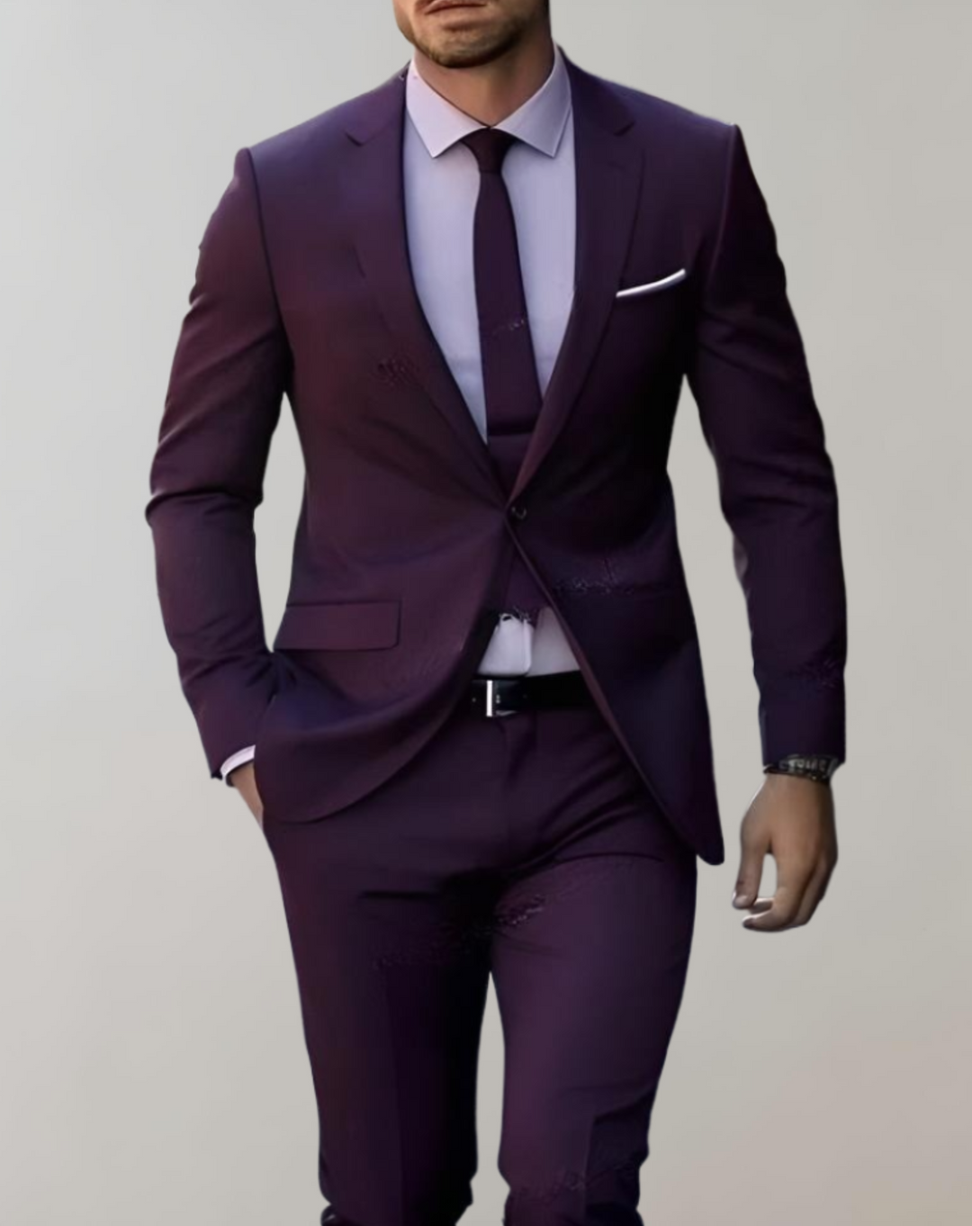 Luxe heren 2-delige pak set: elegant colbert en bijpassende pantalon voor een complete formele outfit.